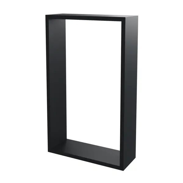 Полка настенная Spaceo 45x27 см/40x22 см МДФ цвет чёрный 2 шт