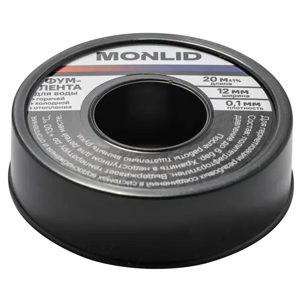 Фум лента для воды MONLID 12x0.1 мм 20 м