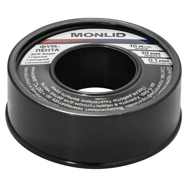 Фум лента для воды MONLID 10x0.1 мм 10 м