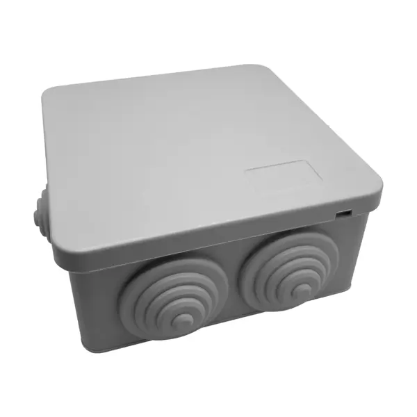 Распределительная коробка открытая Lexman D 70x70x40 мм 6 вводов IP55 цвет серый