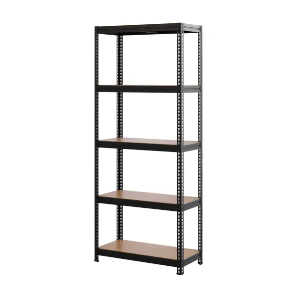 Стеллаж металлический 5 полок 180x75x35 см цвет черный нагрузка на полку 170 кг