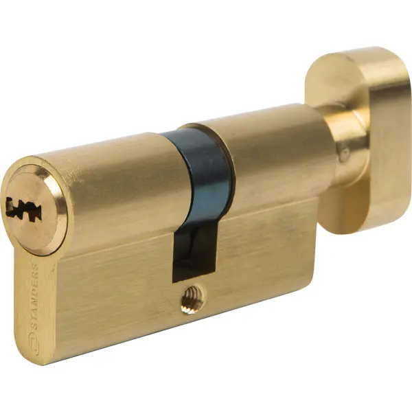 Цилиндр Standers TTBL1-3030NB, 30x30 мм, ключ/вертушка, цвет латунь