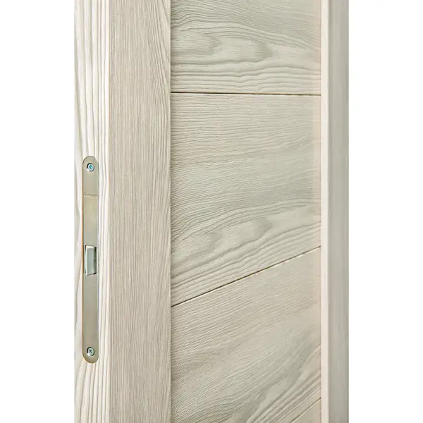 Дверь межкомнатная глухая с замком и петлями в комплекте Верано 80x200 см ПВХ цвет ривьера крем