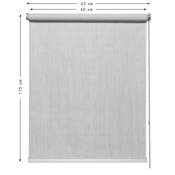 Штора рулонная блэкаут Inspire Natal 60x175 см светло-серая Granit 5