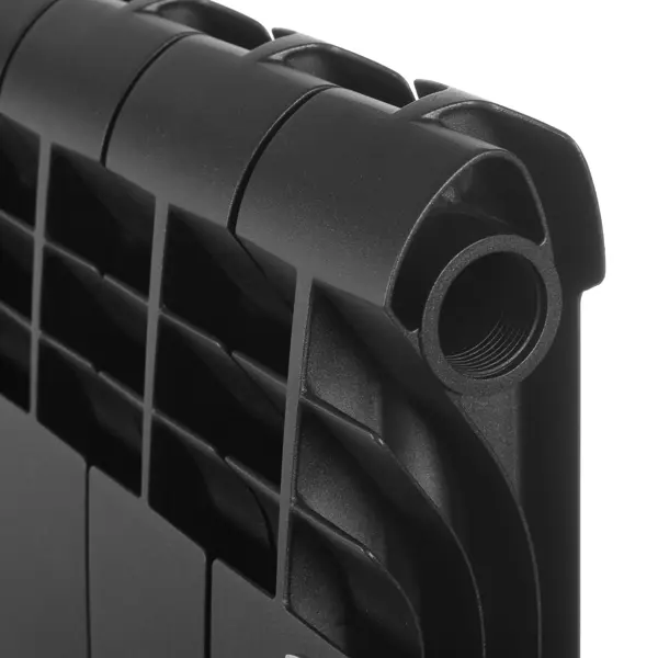 Радиатор секционный Royal Thermo Biliner 500/87 8 секций боковое подключение биметалл черный