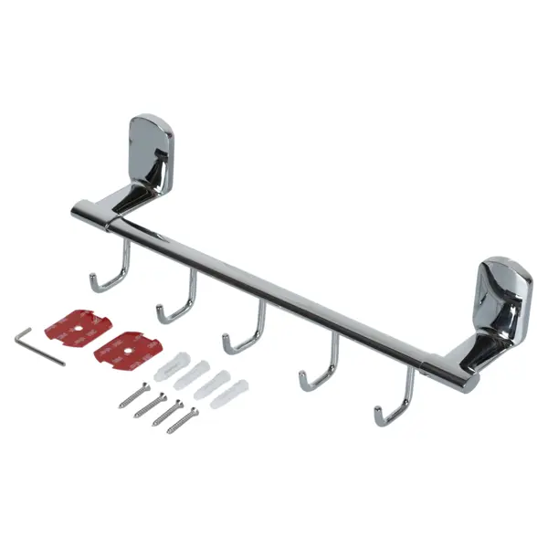 Вешалка Swensa Slick SWR-5600-11, металл, 5 крючков, цвет хром