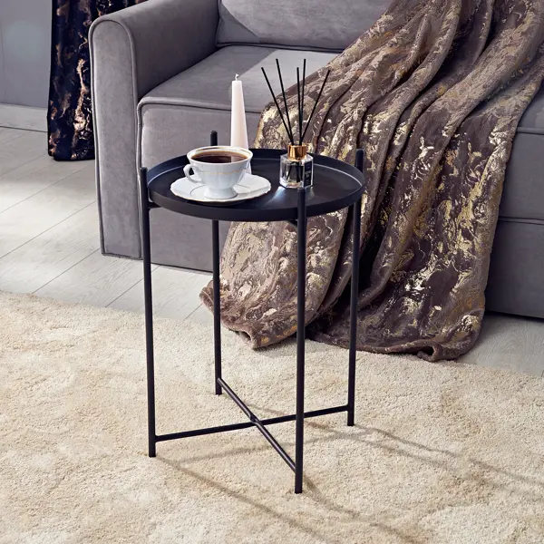 Столик кофейный Sheffilton Eva 37.6x37.6x52 см черный
