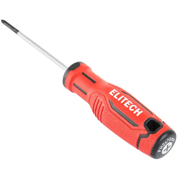 Отвертка крестовая Elitech 211201 PH0x75 мм