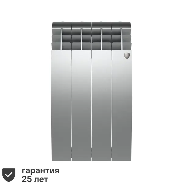 Радиатор секционный Royal Thermo Biliner 500/87 4 секции боковое подключение биметалл серый