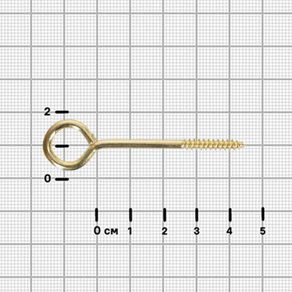 Шуруп-кольцо 3.5x45 мм сталь 6 шт. цвет золото
