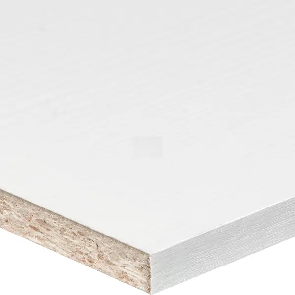 Деталь мебельная 2700x600x16 мм ЛДСП цвет белый премиум кромка с длинных сторон