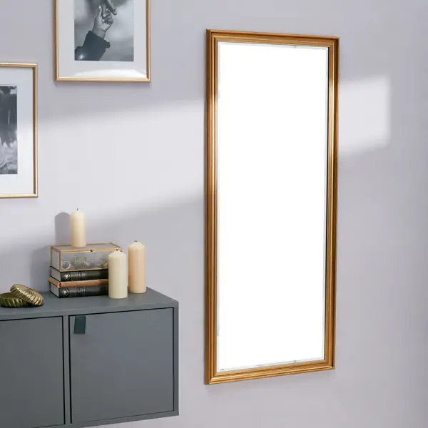 Зеркало декоративное Inspire Классика прямоугольное 50x120 см цвет золото античное