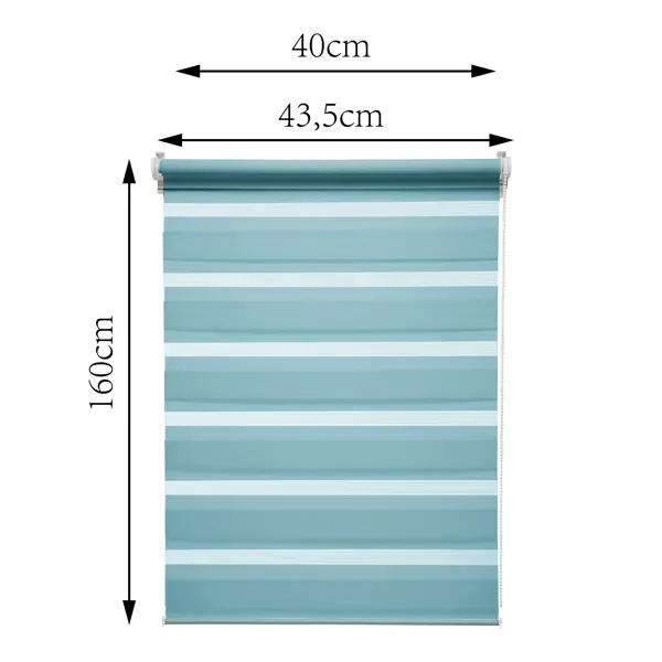 Штора рулонная день-ночь Inspire Peter 40x160 см бирюза
