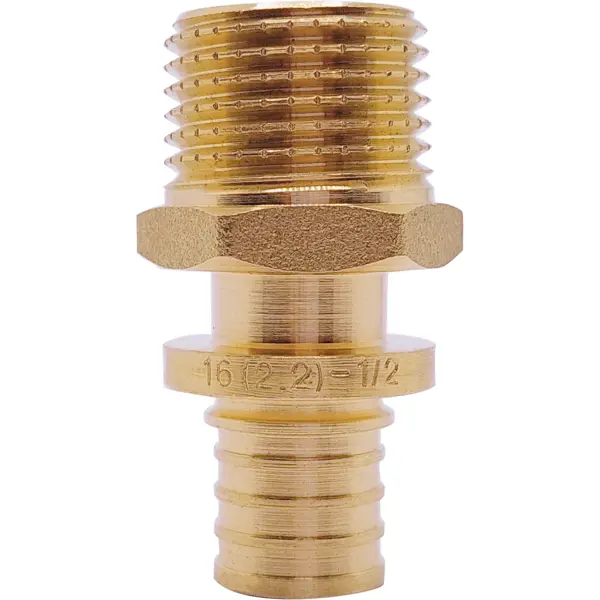 Переходник Ростерм 1/2"x16 мм НР латунь
