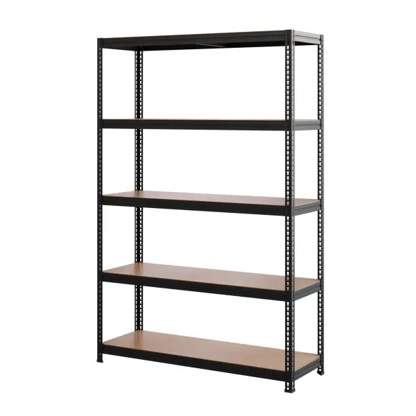 Стеллаж металлический 5 полок 180x120x40 см цвет черный нагрузка на полку 170 кг