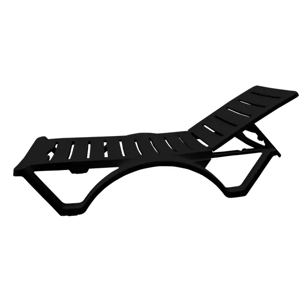 Шезлонг Adriano Classic 187x65x82 см пластик черный