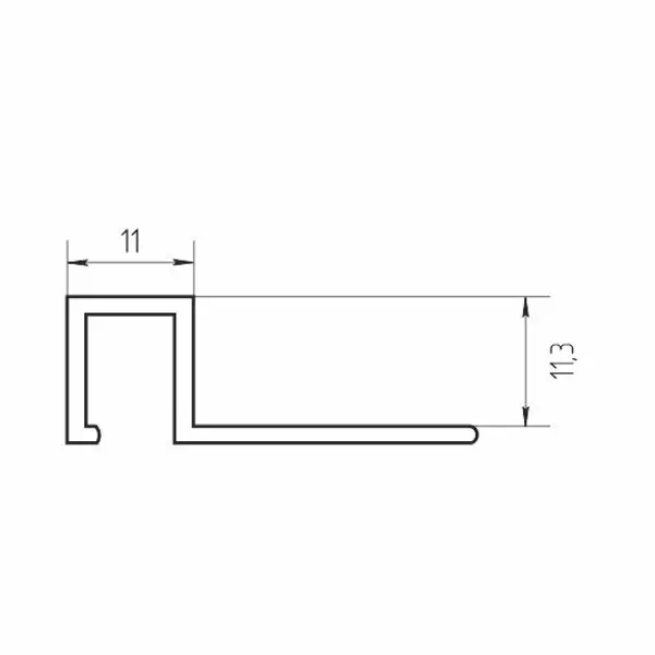 Уголок окантовочный Alprofi 1x270 см цвет серебро