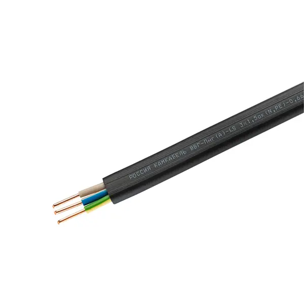 Кабель Камкабель ВВГпнг(A)-LS 3x1.5 5 м ГОСТ