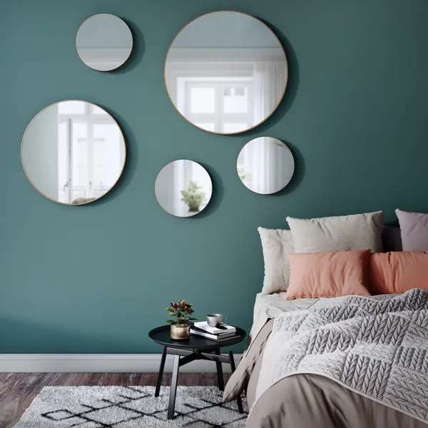 Зеркало декоративное Inspire Glam круглое 61 см цвет золотистый
