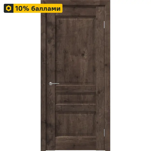 Дверь межкомнатная глухая Artens Магнолия 90x200 см ПВХ цвет акация с замком и петлями