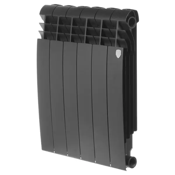 Радиатор секционный Royal Thermo Biliner 500/87 6 секций боковое подключение биметалл черный