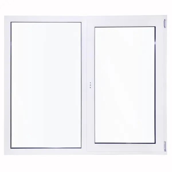 Окно пластиковое ПВХ VEKA двустворчатое 1410x1450 мм (ВxШ) двуxкамерный стеклопакет белый/белый