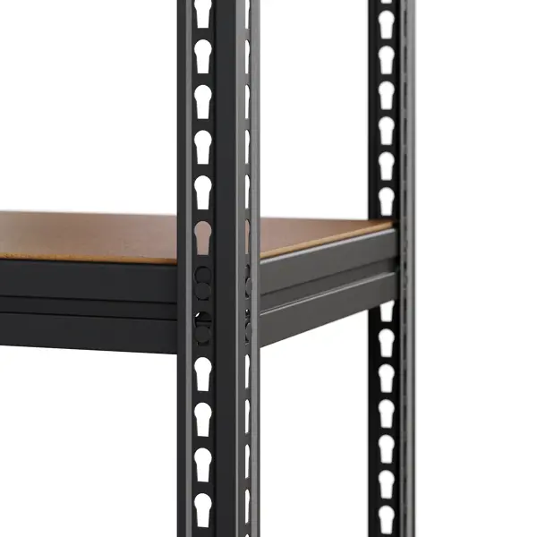Стеллаж металлический 5 полок 180x120x40 см цвет черный нагрузка на полку 170 кг