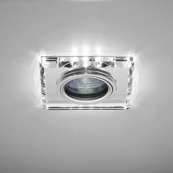 Светильник точечный встраиваемый Bohemia с LED-подсветкой под отверстие 60 мм 2 м² цвет прозрачный