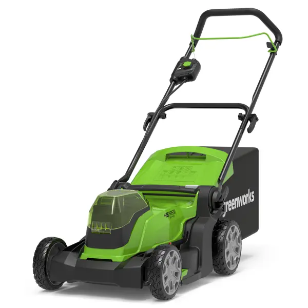 Газонокосилка аккумуляторная GreenWorks 2512607UD 48 В 41 см 2x4 Ач АКБ и ЗУ входит в комплект