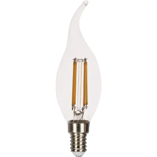Лампа светодиодная Gauss LED Filament E14 11 Вт свеча на ветру прозрачная 830 лм, нейтральный белый свет