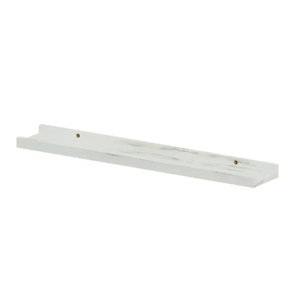 Полка настенная Spaceo White Marble 60x10 см МДФ цвет белый мрамор