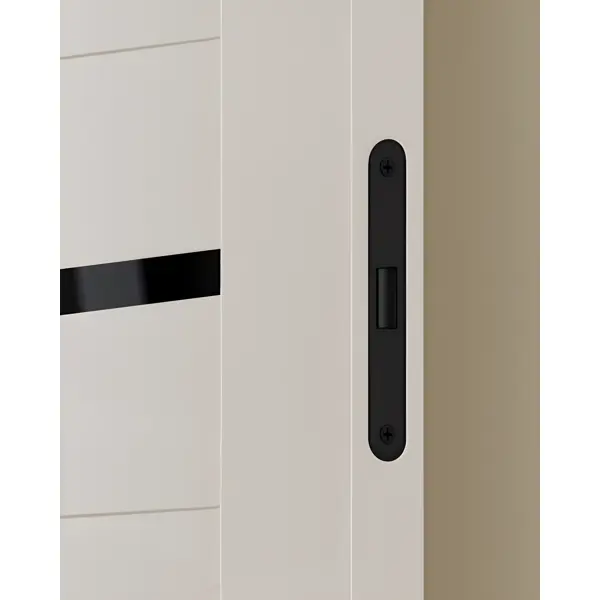 Дверь межкомнатная со стеклом Корса 80x200 см Hardflex цвет белый с замком и петлями