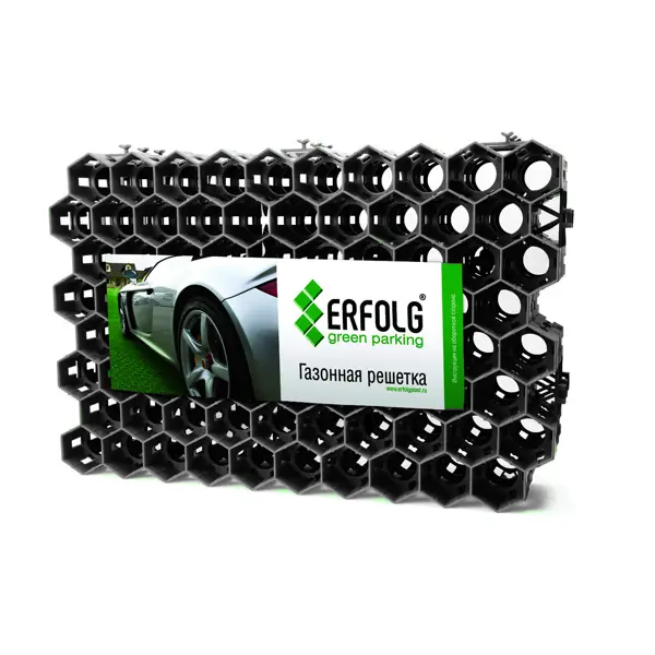 Газонная решетка Erfolg Green Parking 40x60x4 см цвет черный