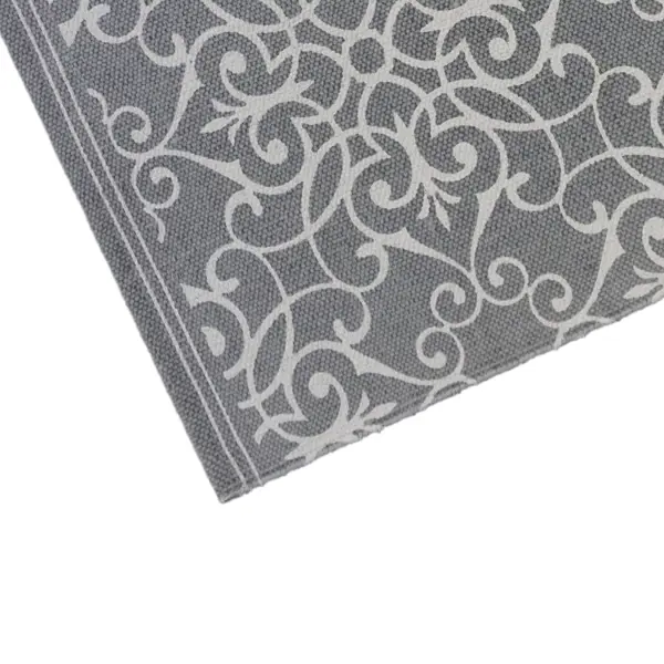 Коврик декоративный хлопок Inspire Lesia 60x120 см цвет темно-серый