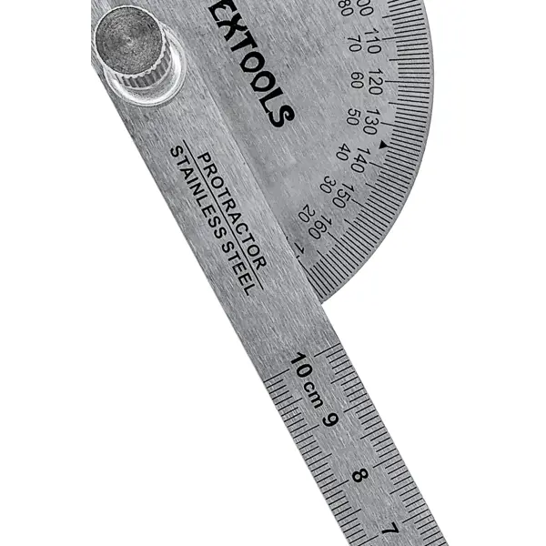 Линейка измерительная стальная с транспортиром Vertextools 3040-90-150 150 мм