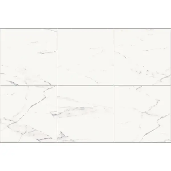 Керамогранит LB Ceramics Бьянка Каррара 45x45x0.8 см 1.62 м² матовый цвет белый