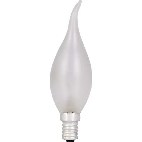 Лампа накаливания Bellight E14 230 В 60 Вт свеча на ветру матовая 3 м2 свет тёплый белый