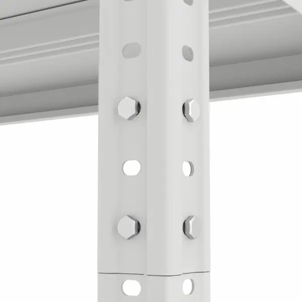 Стеллаж металлический 4 полки 180x80x30 см цвет серый нагрузка 100 кг на полку