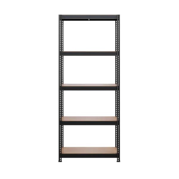 Стеллаж металлический 5 полок 180x75x35 см цвет черный нагрузка на полку 170 кг