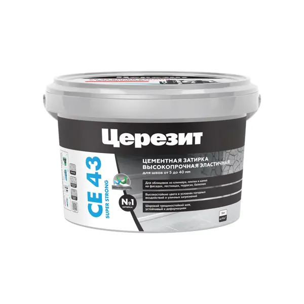 Затирка цементная Церезит CE 43 Super Strong цвет багамы 2 кг