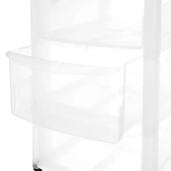 Комод на колесах 4 ящика 39x78.5x37 см пластик цвет прозрачный