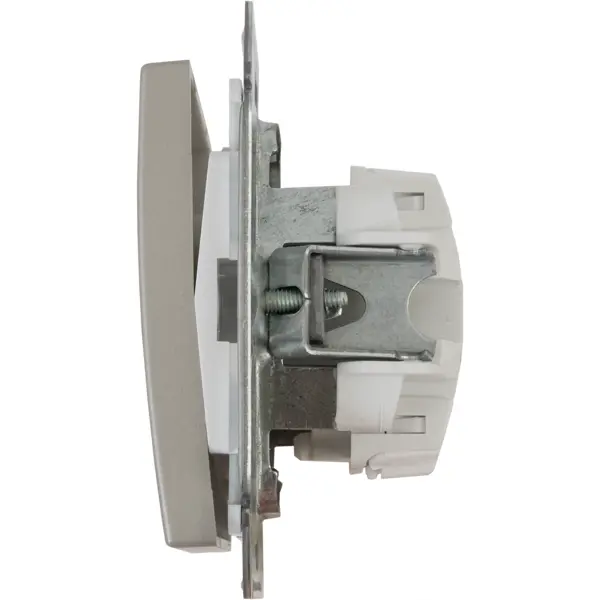 Выключатель встраиваемый Systeme Electric W59 Deco 1 клавиша, цвет платина