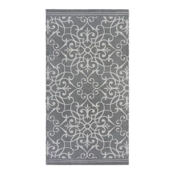 Коврик декоративный хлопок Inspire Lesia 60x120 см цвет темно-серый