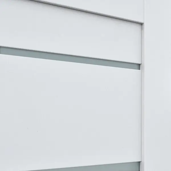 Дверь межкомнатная со стеклом Тренто 60x200 см ПВХ цвет иридиум с замком