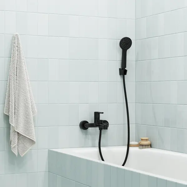 Шланг для душа Iddis Agua 1.75 м металлический цвет черный матовый