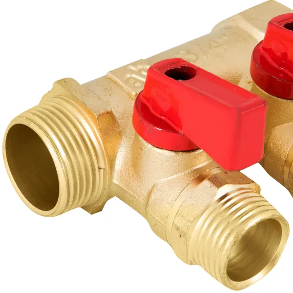 Коллектор Aquabeam на 3 выхода 3/4"x1/2" НР латунь