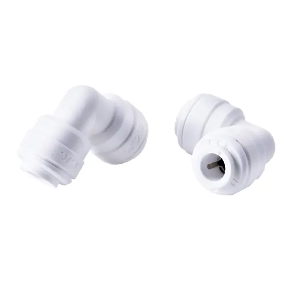 Фитинг угловой QF 1/4"- QF 1/4" пластик