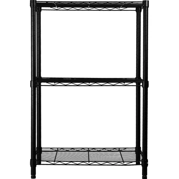 Стеллаж сетчатый металл 3 полки 60x90x35 см цвет черный нагрузка на полку 50 кг