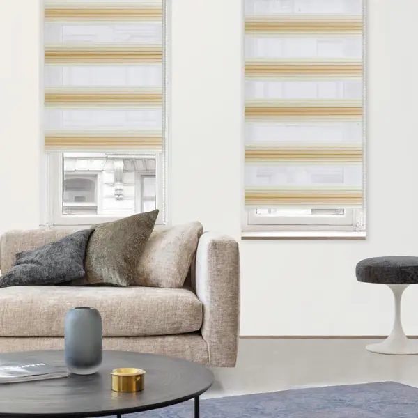 Штора рулонная день-ночь Palermo 120x160 см бежевая