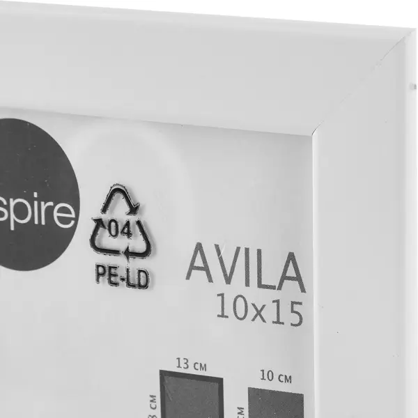 Рамка Inspire Avila 10x15 см МДФ цвет белый